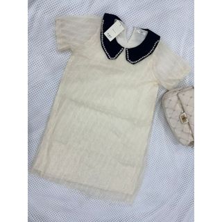 Đầm bầu suông ren 2 lớp không ngứa bèo đính đá cao cấp cổ viền siêu xinh sang chảnh - 189STORE -V224