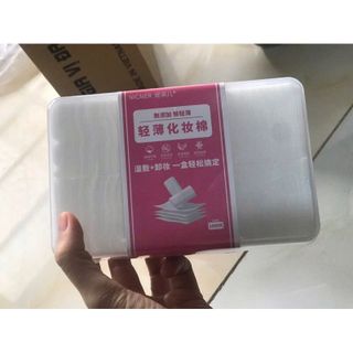 Bông Tẩy Trang NICAIER1000 Miếng , Bông Tẩy Trang Kèm Hộp Siêu Mềm Mịn