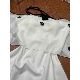 Đầm Trắng Thời Trang Nữ Chất Vải Cotton Lạnh Phối Voan Lụa Chất Liệu Voan & Cotton-189 STORE - V111