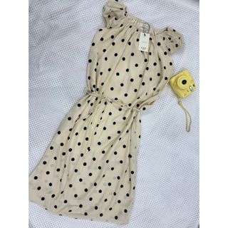 Váy trễ vai chấm bi tiểu thư chất đũi xước phong cách nữ thời trang dễ thương bánh bèo-189STORE V222