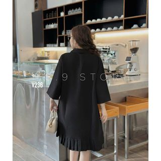 Đầm váy bầu sơ mi kiểu dáng suông đuôi cá dễ thương cho các nàng bánh bèo điệu đà - 189 STORE - V236