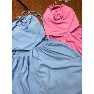 Đầm Dự Tiệc Chất Lụa Cổ Yếm Nơ Hoa Ngực Không Tay Xẻ Eo Và Lưng Dáng Váy Dài Maxi-189 STORE-V108