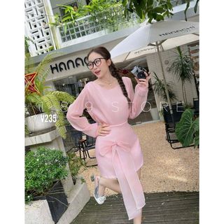 Set tơ đũi kèm hoa dáng ngắn dễ thương và chanh sả cho các nàng đi cafe hoặc du lịch - 189STORE-V235