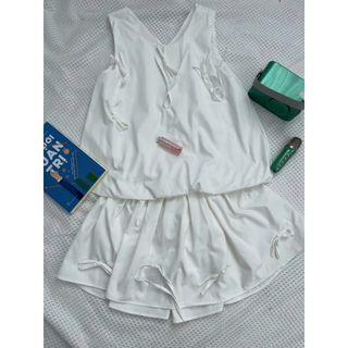 Set áo bồng dáng bí đính nhiều nơ kèm chân váy xòe xếp ly set bộ đồ tiểu thư dễ thương-189STORE-V158