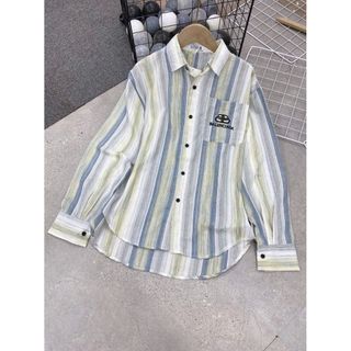 Áo sơ mi chống nắng dài tay sọc dọc mỏng nhỏ tươi mát kiểu dáng cổ điển xinh cho nàng -189STORE-V188