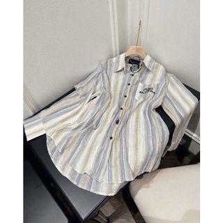 Áo sơ mi chống nắng dài tay sọc dọc mỏng nhỏ tươi mát kiểu dáng cổ điển xinh cho nàng -189STORE-V188