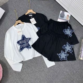 Set bộ tay dài, quần đùi nam nữ trơn form rộng Nỉ bông Cotton Xinh Xắn cho nàng thơ- 189STORE - V226