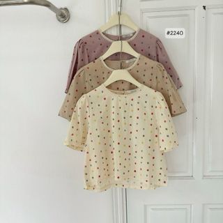 [SHOPPUMI] Áo bi cổ tròn viền ren có nút ngọc nhiều màu freesize Pumi 15947
