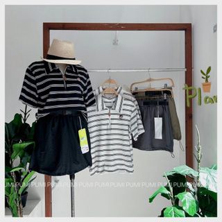 [SHOPPUMI] [2396]Chân váy vải dù rút có túi lưng thun có kèm belt dù đen kiểu 3 size Pumi 14749