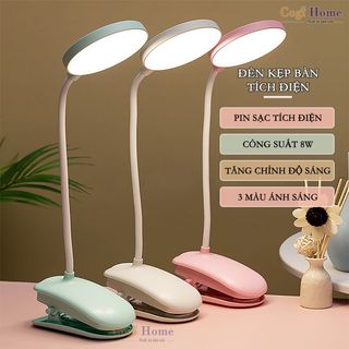 Sỉ Đèn Kẹp Bàn Học Đèn Kẹp Đọc Sách Pin Sạc Tích Điện 3 Màu Ánh Sáng