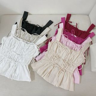 Áo 2s bản to thắt nơ thân nhún eo co giãn nhẹ SM Pumi 15330