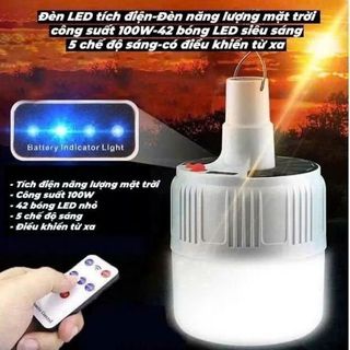 BÓNG ĐÈN LED TÍCH ĐIỆN CÓ REMOTE