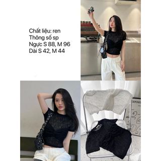 [SHOPPUMI] [Lumi Top]Áo croptop len mỏng đan chéo ngực tay ngắn 2 màu size SM Pumi 15147
