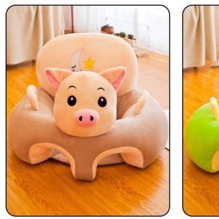 Ghế tập ngồi, ăn dặm hình thú nhồi bông cho bé, trẻ em sơ sinh cao cấp siêu cute nhiều màu được chọn mẫu - Tamoco
