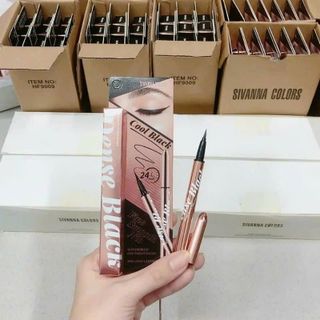 (HF934) Kẻ Mắt Nước Sivanna Colors Dense Cool Black, Lasting Line Liquid Eyeline