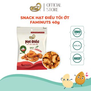 Hạt điều Vị cay tỏi ớt Faminuts Túi 40g