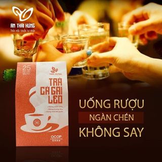 Trà Cà Gai Leo THÁI HƯNG - Hộp 25 túi lọc x 5g - Mát gan, thải độc gan, hạ men gan, giảm mỡ gan