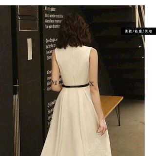 Đầm xòe cổ V sang trọng hàng cao cấp - BAO XINH KÈM NỊT