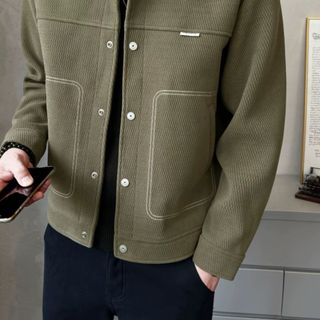 Áo khoác dạ lót lông nam QCCC 9861