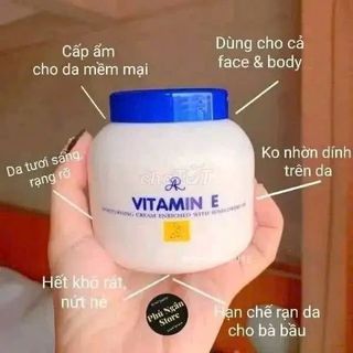 Kem Dưỡng Ẩm VitaminE Thái Lan nắp xanh Siêu Dưỡng ẩm hủ 200gram giá sỉ