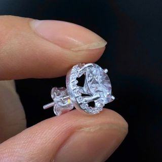 BÔNG TAI BẠC 925 KIỂU HALO TRÒN 7Ly