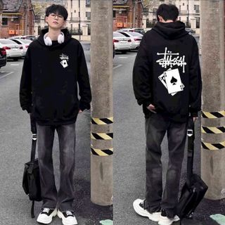 ÁO THUN HOODIE NAM NỮ UNISEX STUSSY LÁ BÀI - AUSA HOUSE