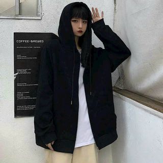 ÁO KHOÁC HOODIE ZIPPER NỈ NAM NỮ UNISEX TRƠN - AUSA HOUSE