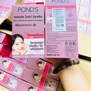 [Hộp 6 Gói] Kem Dưỡng Trắng Da Ponds Bright Beauty Spf 15 Pa++ Nội Địa Thái Lan 7gr