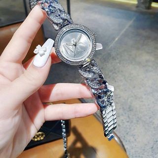 ĐỒNG HỒ NỮ THỜI TRANG M KORS MẶT TRÒN LOGO DÂY XÍCH