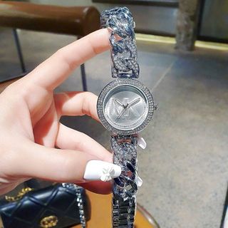 ĐỒNG HỒ NỮ THỜI TRANG M KORS MẶT TRÒN LOGO DÂY XÍCH