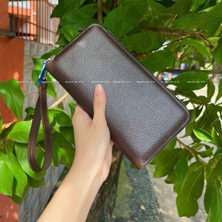 Clutch 1 khóa Da Bò Miu Hạt