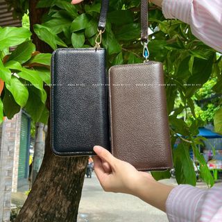 Clutch 1 khóa Da Bò Miu Hạt