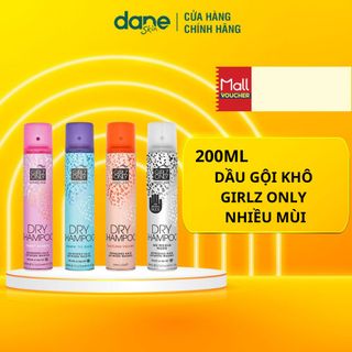 Dầu gội khô Girlz Only 200ml - Dầu gội xịt khô giúp giải cứu tóc bết, lưu hương thơm lâu