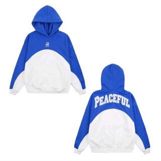 Áo hoodie thêu chữ PEACEFUL nỉ pe dày mềm mịn, form rộng