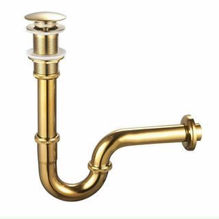 Bộ xả lavabo màu vàng bóng X01DV thiết kế hiện đại lắp đặt đơn giản, ngăn mùi hiệu quả