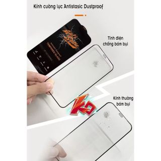 Kính cường lực Full màn Oppo Reno 11F 2F 3 4 SE 5 6 7 8 Reno4 5 Ace 6Z 7Z 8Z Pro 5G chống tĩnh điện