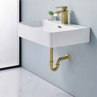 Bộ xả lavabo màu vàng bóng X01DV thiết kế hiện đại lắp đặt đơn giản, ngăn mùi hiệu quả