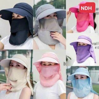 Mũ chống nắng nữ 3 in 1 kèm khẩu trang