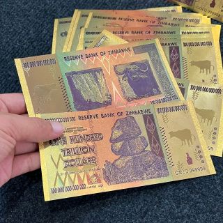 Sỉ Tờ Tiền Zimbabwe Plastic Mạ Vàng In Hình Con Trâu Siêu Đẹp, Lì Xì Tết 2025 Độc Lạ giá sỉ - giá bán buôn