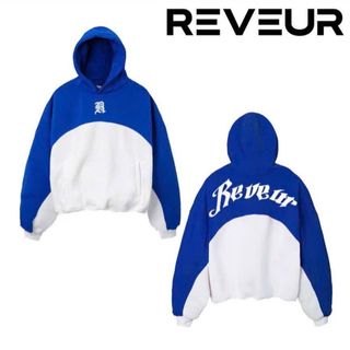 Áo hoodie phối 2 màu thêu R. E.VEUR chất nỉ pe dày mền mịn, nón 2 lớp form rộng