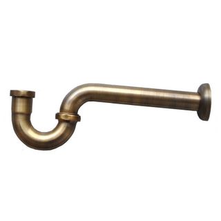 Bộ xả lavabo màu đồng cổ kiểu chữ P nút nhấn bật lên mã S01PC kiểu xả kín