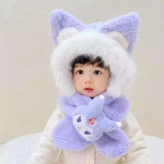 Mũ len cho bé trai gái mùa đông nón len cho bé trai gái trùm đầu giữ ấmhinh kurumi