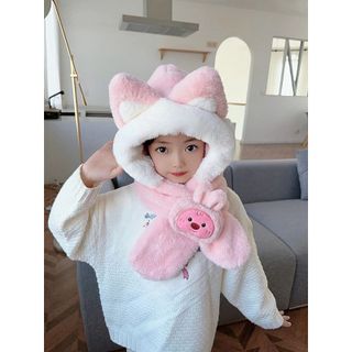 Mũ len cho bé trai gái mùa đông nón len cho bé trai gái trùm đầu giữ ấmhinh kurumi