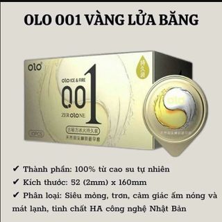 Bao cao su OLO 001 hộp 10c Ice and Fire lasting