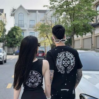 áo thun couple nam nữ họa tiết