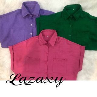 Áo sơ mi nữ tay hến, áo sơ mi công sở tay lật siêu đẹp phong cách thời trang Lazaxy