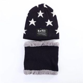 Bộ khăn choàng Mũ beanie DITIPOO Bộ khăn quàng cổ sang trọng ấm áp