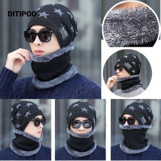 Bộ khăn choàng Mũ beanie DITIPOO Bộ khăn quàng cổ sang trọng ấm áp