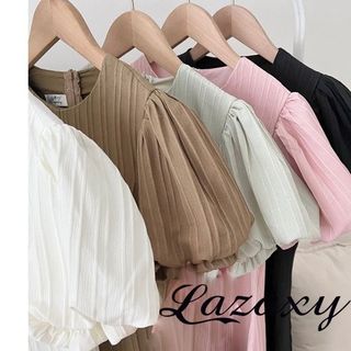 Váy Đầm tay bồng dáng dài chiết eo tone dáng, váy nữ phong cách tiểu thư dịu dàng dáng dài maxi Lazaxy