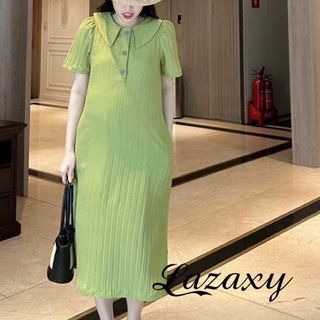 Váy, Đầm Suông Cổ Sen Chất Đũi Gân From Rộng Chất Mát Mặc Hè phù hợp bầu bí đi biển Lazaxy